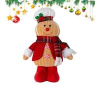 Renchey Giocattolo farcito 'omino di pan di,Giocattoli a peluche 'omino di pan di di Natale - imbottito in peluche di di - Peluche Gingy di di per la decorazione natalizia del compleanno dei