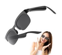 Renchey Occhiali Intelligenti,Lenti Anti-Luce Blu con Controllo Vocale - Design Aperto Protezione UV Leggeri Musica Chiamate Audio per Attività Sportive Unisex