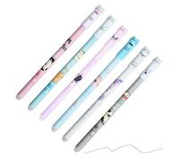 Renchey Penna Cancellabile,Penne per Appunti - Utensili Scrittura Portatili 0.5mm Stampa Gatto per Scuola Ufficio Bambini Riunioni Diario