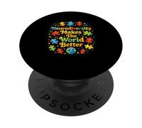 Rende il mondo migliore | Consapevolezza dell'autismo PopSockets PopGrip Adesivo