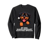 Rende speciale il giorno ordinario dei cuccioli di Rottweiler amanti dei cani Felpa