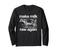 Rendere Il Latte Crudo di Nuovo (Grafica Mucca) Maglia a Manica