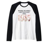 Rendere Il Mondo Un Posto Migliore dal 1985 Maglia con Maniche Raglan