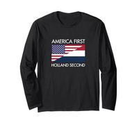 Rendere l'America Prima E Olanda Seconda Vettoriale Maglia a Manica