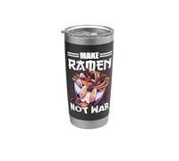 Rendere Ramen Not War Divertente Cibo Giapponese Citazione Bicchiere termico in acciaio inox doppia parete
