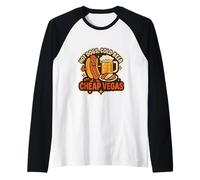 Rendere Vegas a Buon Mercato Retro Las Vegas Buffet Casino Party Maglia con Maniche Raglan