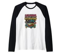 Rendere Vegas a Buon Mercato Retro Las Vegas Buffet Casino Party Maglia con Maniche Raglan