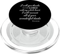 Renderò grazie al Signore Salmo 9:1 Bibbia cristiana Dio PopSockets PopGrip per MagSafe