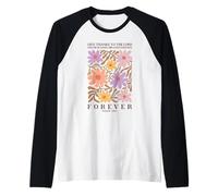 Rendete Grazie al Signore, L'Amore Dura per Sempre Salmo 136:1 Maglia con Maniche Raglan