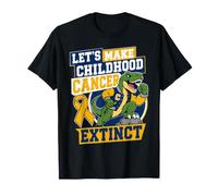 Rendi estinto Il Cancro Infantile T Rex Dinosaur Cancer Fighter Maglietta