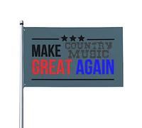Rendi fantastica la musica country Again Us Bandiera della casa musicale, bandiera 9,1 x 1,5 m, lato esterno singolo, striscioni dai colori vivaci, anti-sbiadimento, decorazione per esterni