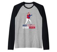 Rendi Il Baseball di Nuovo Grande - Donald Trump Baseball Maglia con Maniche Raglan