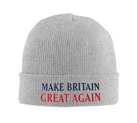 Rendi la Gran Bretagna di n Grande per Uomo e Donna, Berretto da Sci Caldo e Accogliente in Maglia, Taglia Unica, Grigio
