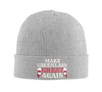 Rendi la Groenlandia di n Fantastica per Uomo e Donna, Berretto da Sci Caldo e Accogliente in Maglia, Taglia Unica, Grigio