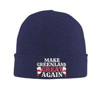 Rendi la Groenlandia di n Fantastica per Uomo e Donna, Berretto da Sci Caldo e Accogliente in Maglia, Taglia Unica, Blu Navy