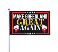 Rendi la Groenlandia di n grande, bandiera 3x5, arazzo per la decorazione del cortile della stanza, senza asta portabandiera