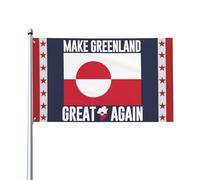 Rendi la Groenlandia di n grande, bandiera 4x6, arazzo per la decorazione del cortile della stanza, senza asta portabandiera