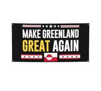 Rendi la Groenlandia di n grande, bandiera 4x6, cartello per la decorazione del cortile della stanza