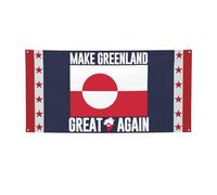 Rendi la Groenlandia di n grande, bandiera 4x6, cartello per la decorazione del cortile della stanza