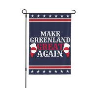 Rendi la Groenlandia di n grande, bandiera da giardino 12x18, cartello da giardino della Groenlandia, bandiera senza supporto, bifacciale
