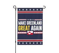 Rendi la Groenlandia di n grande, bandiera da giardino 28x40, cartello da giardino della Groenlandia, bandiera senza supporto, bifacciale
