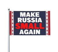 Rendi la Russia di n piccola, cartello con bandiera 3x5, Rendi la Russia di n piccola, striscione con bandiera per esterni, per festival, feste e festività, senza supporto per bandiera