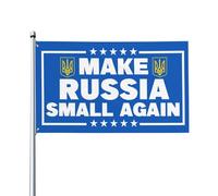 Rendi la Russia di n piccola, cartello con bandiera 3x5, Rendi la Russia di n piccola, striscione con bandiera per esterni, per festival, feste e festività, senza supporto per bandiera