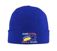 Rendi la Russia di n più Piccola per Uomo e Donna, Berretto da Sci Caldo e Accogliente in Maglia, Taglia Unica, Blu