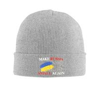 Rendi la Russia di n più Piccola per Uomo e Donna, Berretto da Sci Caldo e Accogliente in Maglia, Taglia Unica, Grigio