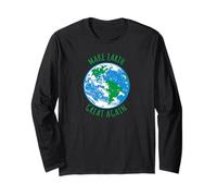 Rendi la Terra di Nuovo Grande Pianeta Terra Globe Earth Day Design Maglia a Manica