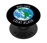Rendi la Terra di nuovo grande Pianeta Terra Globo della Terra Design per la Giornata della Terra PopSockets PopGrip Adesivo