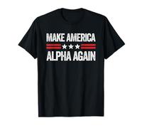 Rendi l'America Alpha Again divertente partito patriottico USA Maglietta
