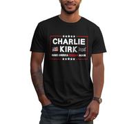 Rendi l'America di Libera Charlie Kirk, USA Flag Strappa Una Vera Maglietta patriota Maglietta Estiva Unisex a Maniche Corte