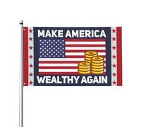 Rendi l'America di n ricca, bandiera del festival da 4x6 piedi - striscione per arazzo di partito politico senza portabandiera