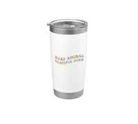 Rendi l'America Grateful Again Patriota del Giorno del Ringraziamento della Turchia Bicchiere termico in acciaio inox doppia parete