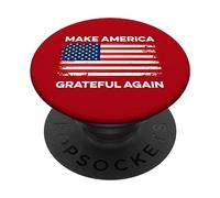 Rendi l'America Grateful Again Ringraziamento Funny Patriotic USA PopSockets PopGrip Adesivo