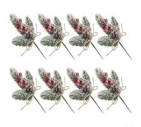 Rendi le tue vacanze luminose 8PCS realistiche pigne e bacche decorazioni per eventi