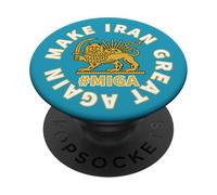 Rendi l'Iran di nuovo grande Leone persiano e Sun Shiro Khorshid PopSockets PopGrip Adesivo