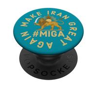 Rendi l'Iran di nuovo grande Leone persiano e Sun Shiro Khorshid PopSockets PopGrip Adesivo