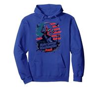 Rendi Orgoglioso George Washington Felpa con Cappuccio, Unisex per Adulti, Blu Reale, S