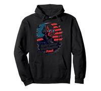 Rendi Orgoglioso George Washington Felpa con Cappuccio, Unisex per Adulti, Nero, S