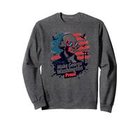 Rendi Orgoglioso George Washington Felpa, Unisex per Adulti, Grigio Scuro, XXL