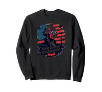 Rendi Orgoglioso George Washington Felpa, Unisex per Adulti, Nero, XL