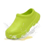 RenDiuJups Scarpe da cuoco for uomo e donna, scarpe da cucina antiscivolo resistenti all'olio, zoccoli da lavoro impermeabili for ristoranti e catering - Scarpe antinfortunistiche comode(Green,44/45)