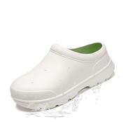 RenDiuJups Scarpe da cuoco for uomo e donna, scarpe da cucina antiscivolo resistenti all'olio, zoccoli da lavoro impermeabili for ristoranti e catering - Scarpe antinfortunistiche comode(White,38/39)