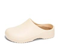 RenDiuJups Scarpe da Cuoco Scarpe da Cucina Antiscivolo Scarpe da Lavoro da Donna, Scarpe da Cuoco Antinfortunistiche Basse Casual da Uomo, Scarpe da Cucina Traspiranti E Comode(Beige,40-41)