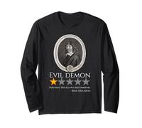 Rene Descartes - Evil Demon - Meme di filosofia Francese Maglia a Manica