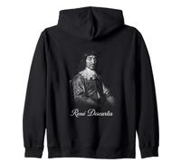 René Descartes Ritratto filosofo Francese Felpa con Cappuccio