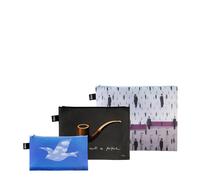 Rene Magritte Recycled Zip Pockets, Multicolor, L, Cosmetic Case, Multicolor, L,