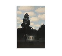 Rene Magritte - Stampa artistica da parete "Il dominio della luce" del 1954 - Poster moderno per camera da letto, 50 x 75 cm